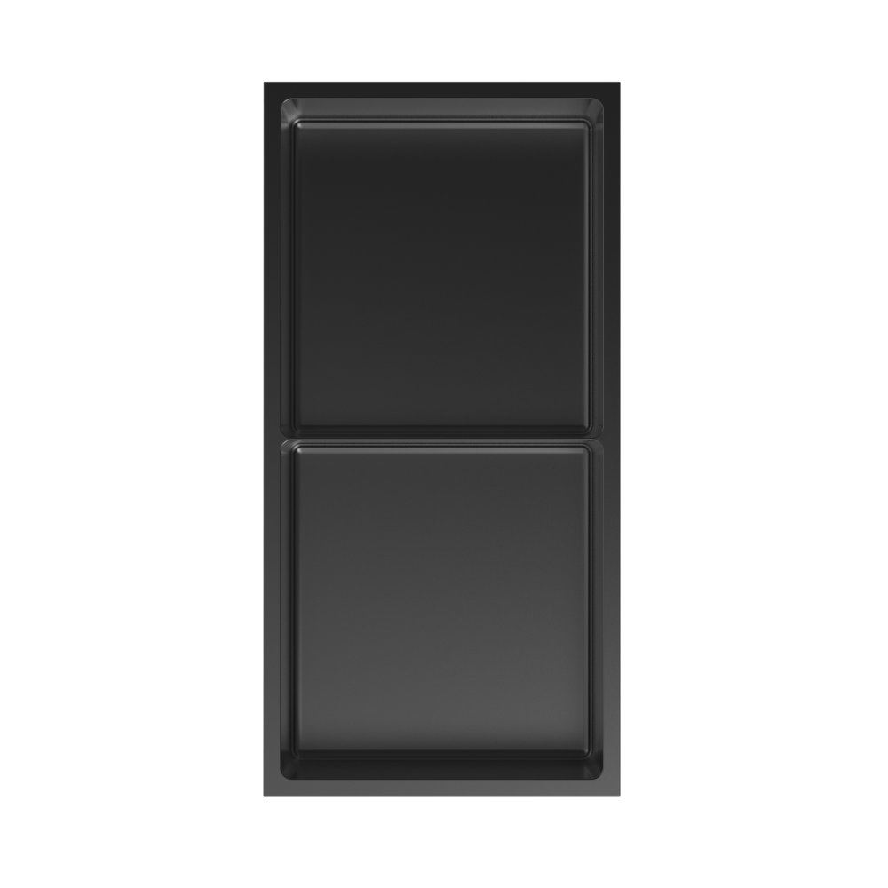 Z - Stainless Steel Metal Niche Black - 12"x 24" - ND600-MB - Double